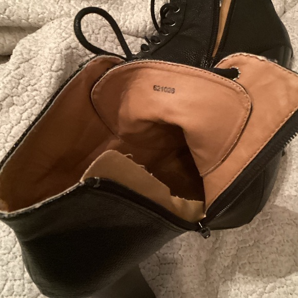 Charolette Russe Women's Black Ankle Boots. Zip or Lace up Platform block Heels - Picture 9 of 12